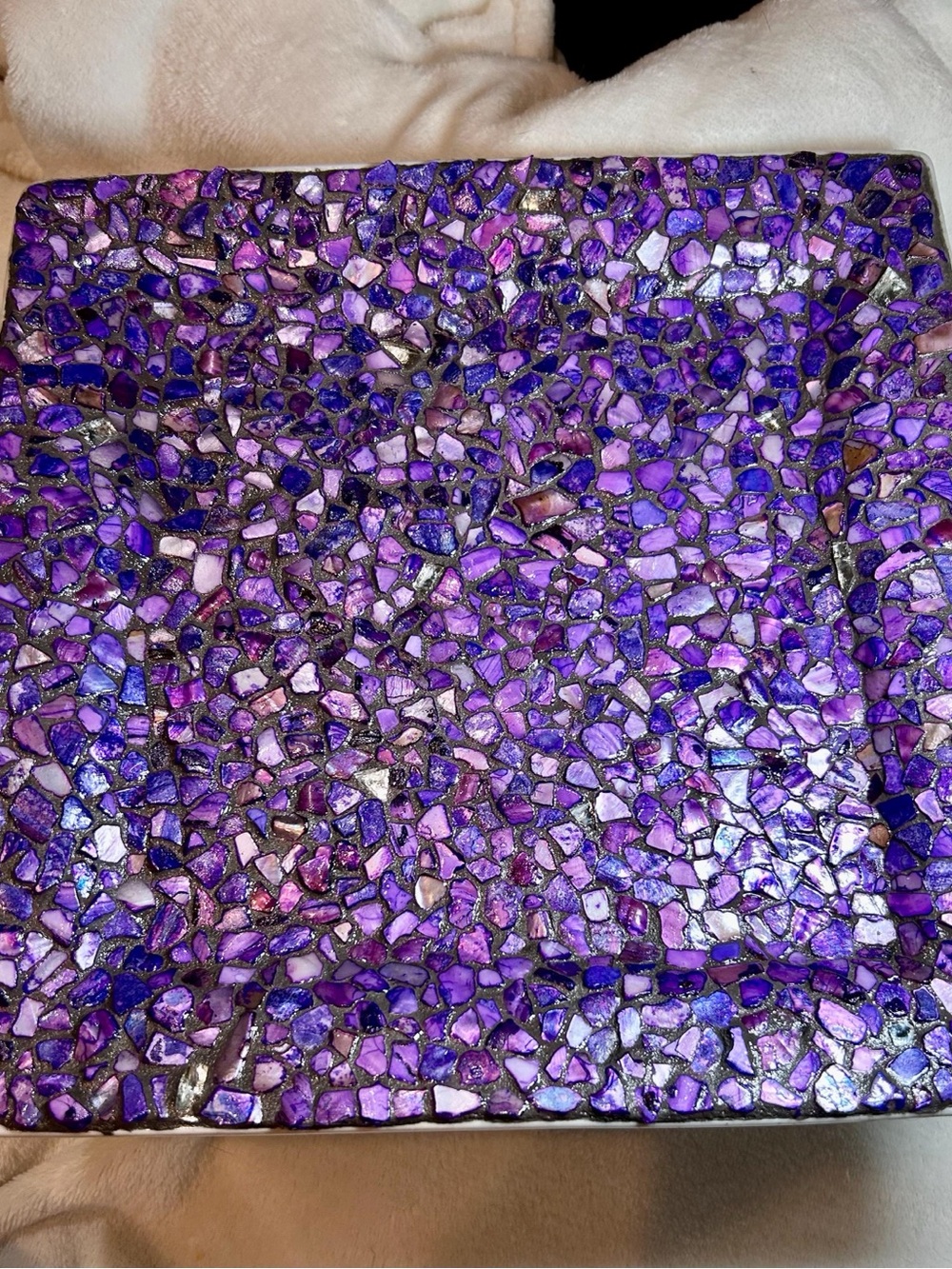 Purple Iridescent Mosaic Decorative Tray